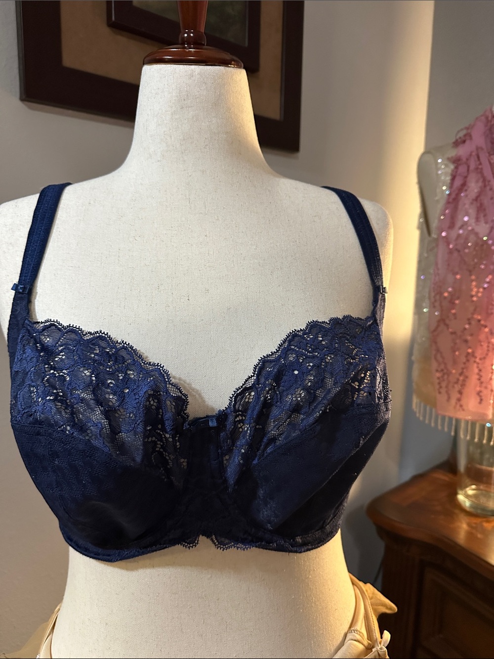 Panache Navy Lace Underwire Bra